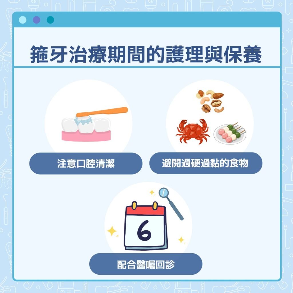 箍牙治療期間的護理與保養